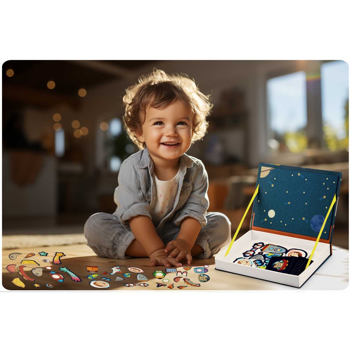 Książka magnetyczna Ricokids RK-770 edukacyjna puzzle układanka kosmos 777001