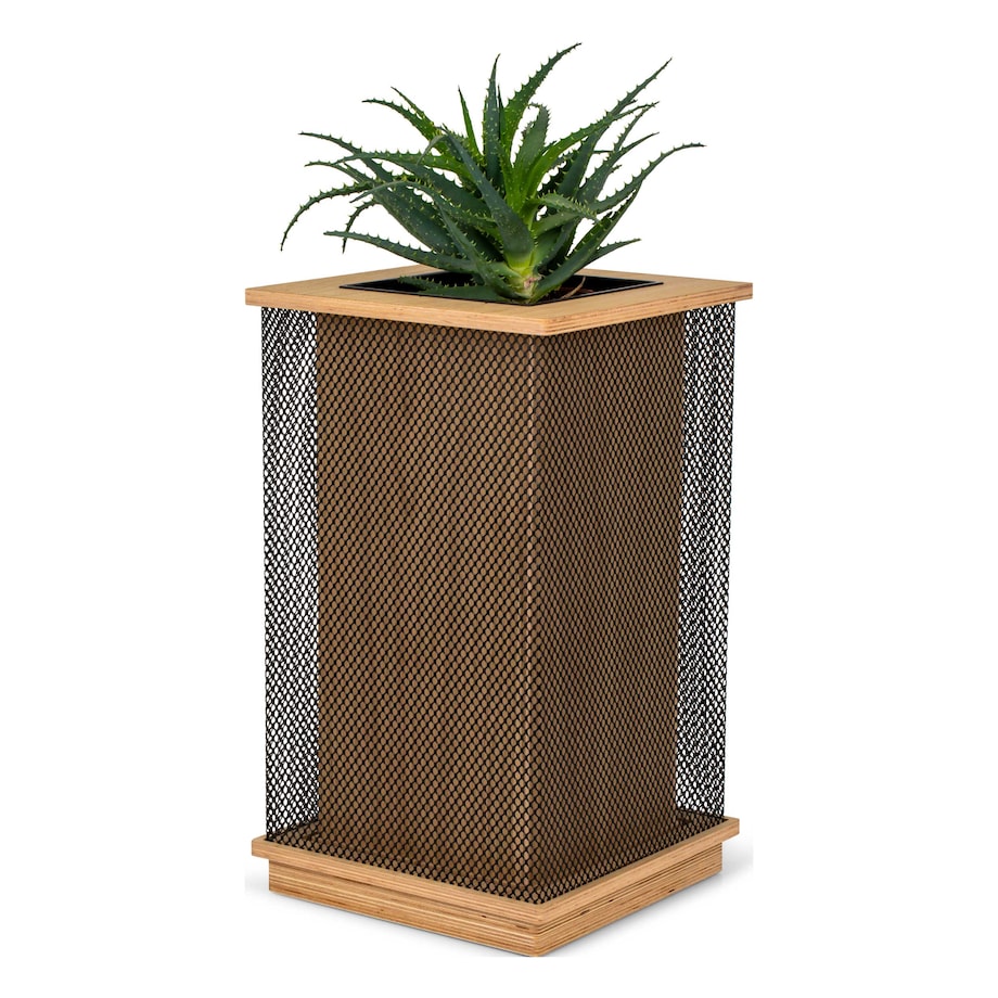 Dębowa donica z lameli DLC LED