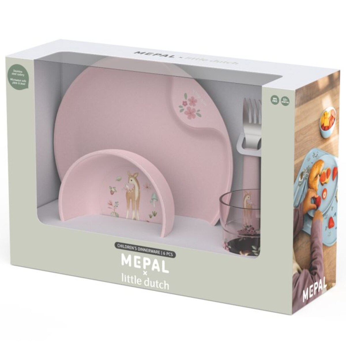 Zestaw obiadowy dziecięcy 6-szt. Mio Fairy Garden 108041065406