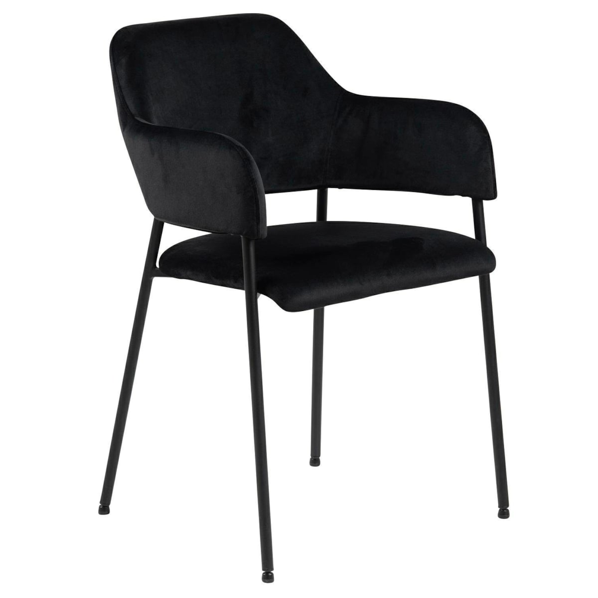 KRZESŁO TAPICEROWANE Lima czarne Z PODŁOKIETNIKAMI