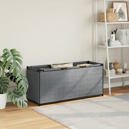 vidaXL Skrzynia do przechowywania, szara, 105x34,5x45, tkanina