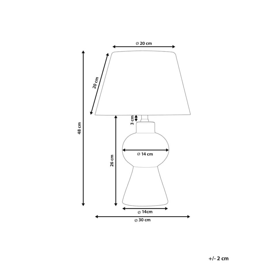 Lampa stołowa ceramiczna pomarańczowa FABILOS