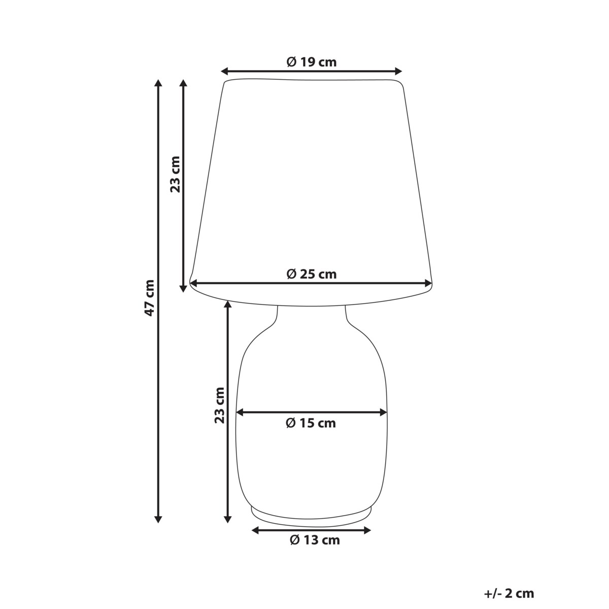 Lampa stołowa BARTANG Ceramika Biały