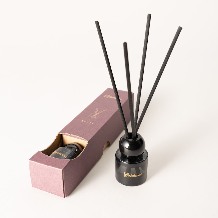 Dyfuzor zapachowy z patyczkami Lofty, 5x5x25 cm
