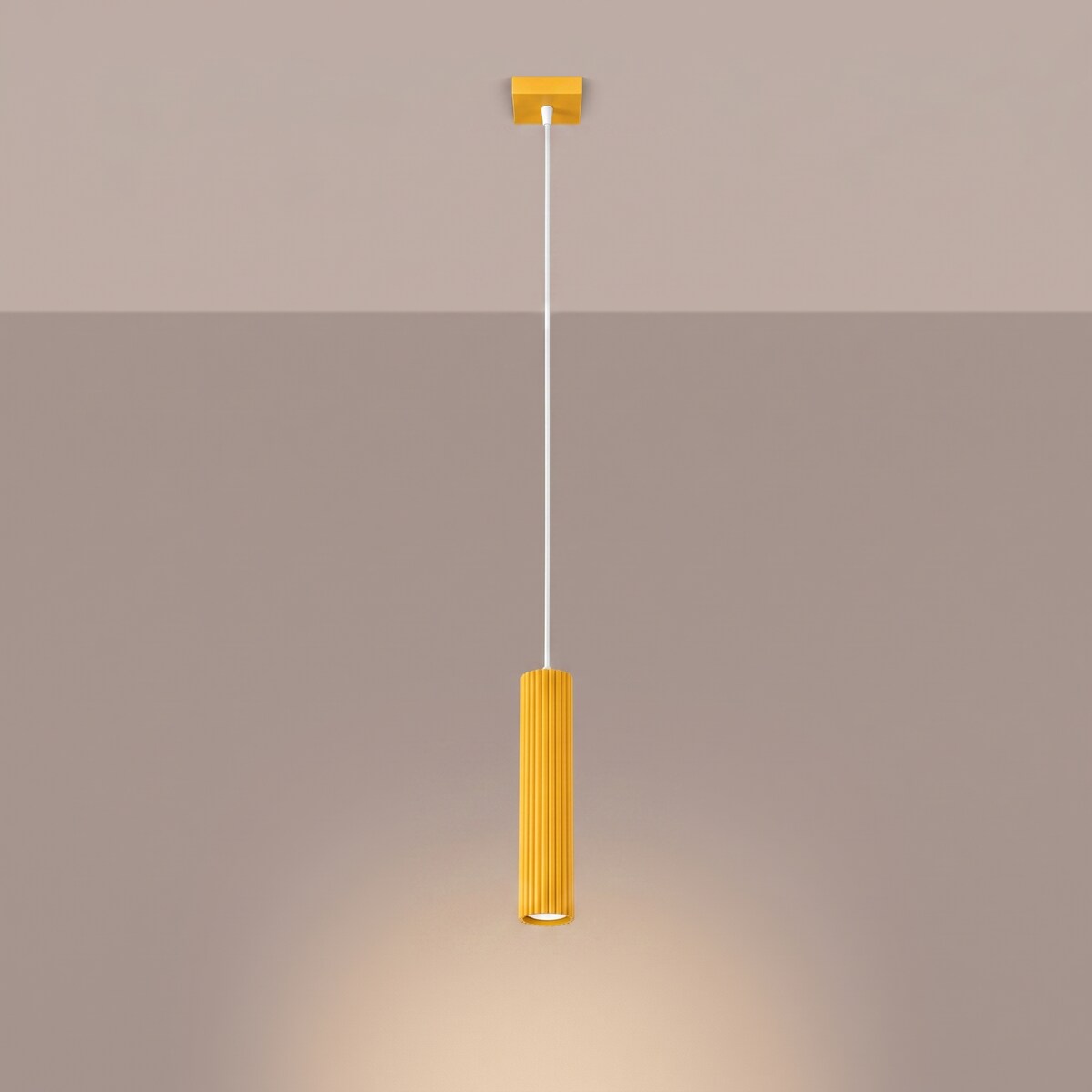 Lampa wisząca KARBON 1 żółta