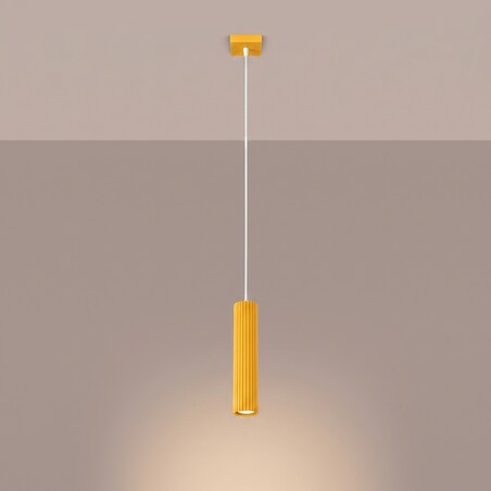 Lampa wisząca KARBON 1 żółta