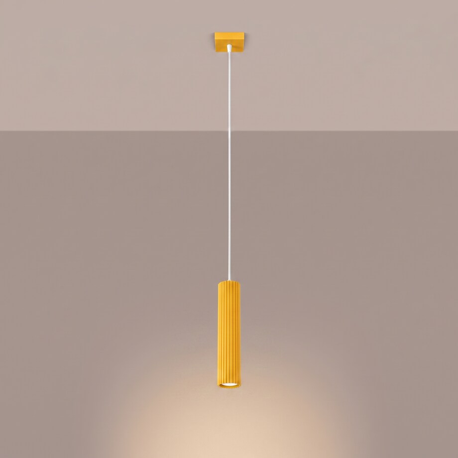 Lampa wisząca KARBON 1 żółta