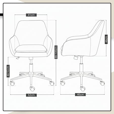 Krzesło biurowe fotel obrotowy welurowy regulowany beżowy