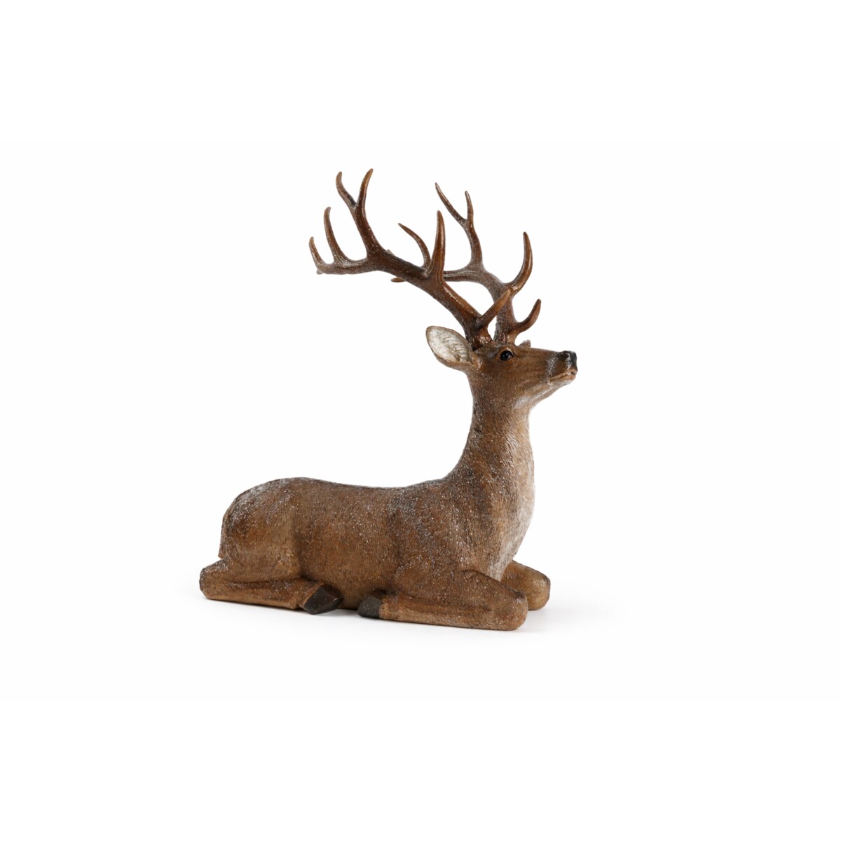 Figurka - leżący renifer 52,5x46x27 cm MAXI brązowy