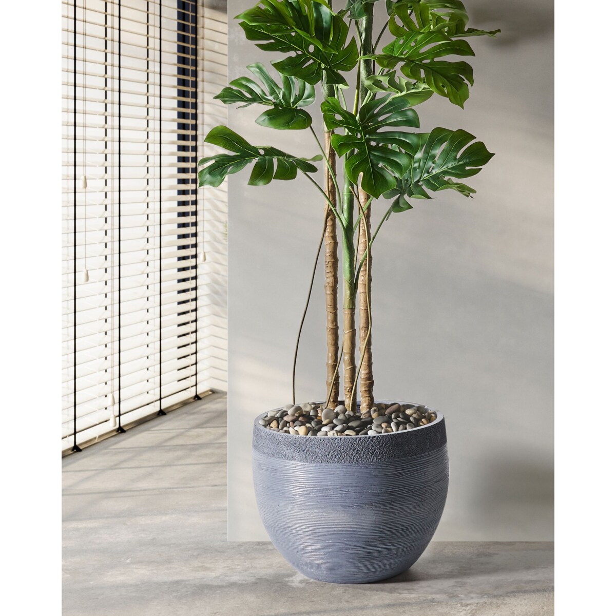 Doniczka 50x50x39 cm szara ZAKROS