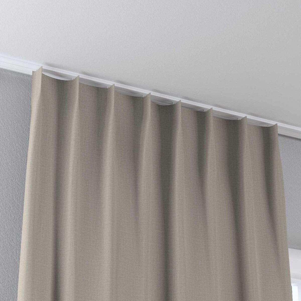 Zasłona na haczykach flex pojedynczych 130x260 beżowy strukturalny