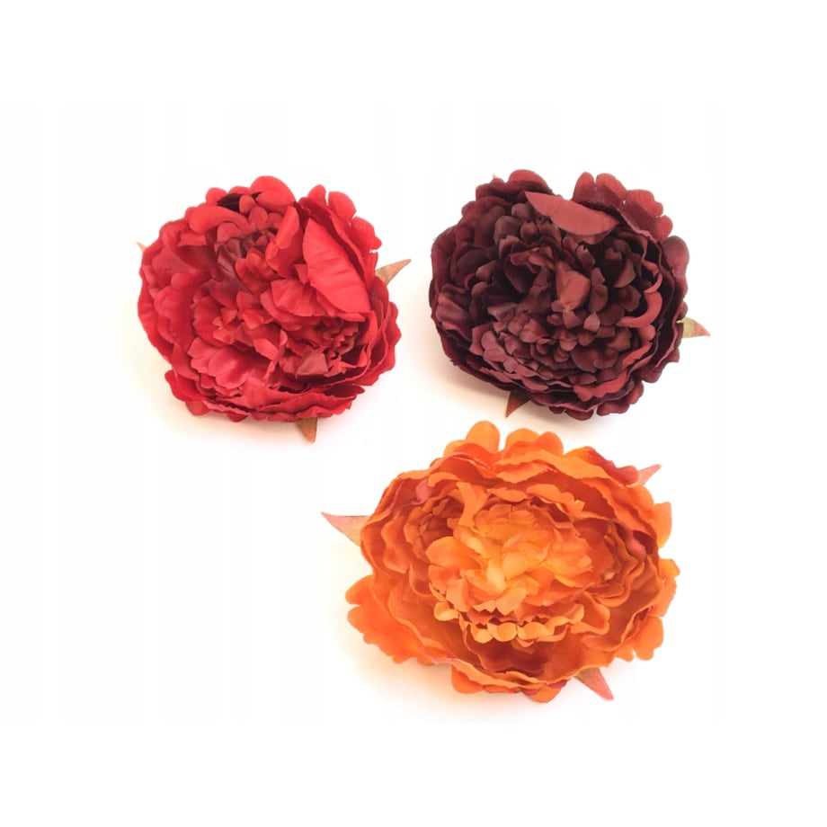 SZTUCZNA PIWONIA CZERWONA główka kwiat na stroik