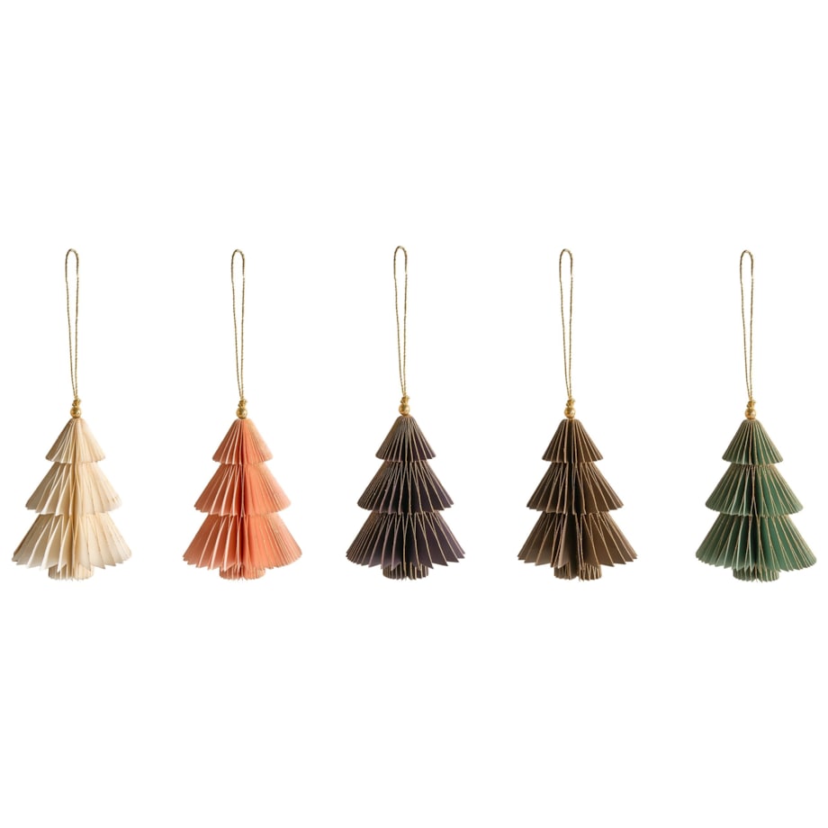 Zestaw 20 ozdób choinkowych GUDENA Papier Kolorowy