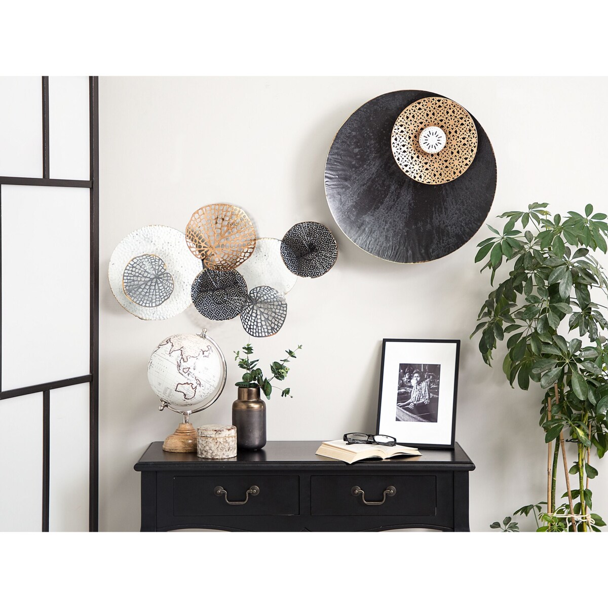 Dekoracja ścienna RHODIUM Metal 40 cm Kolorowy