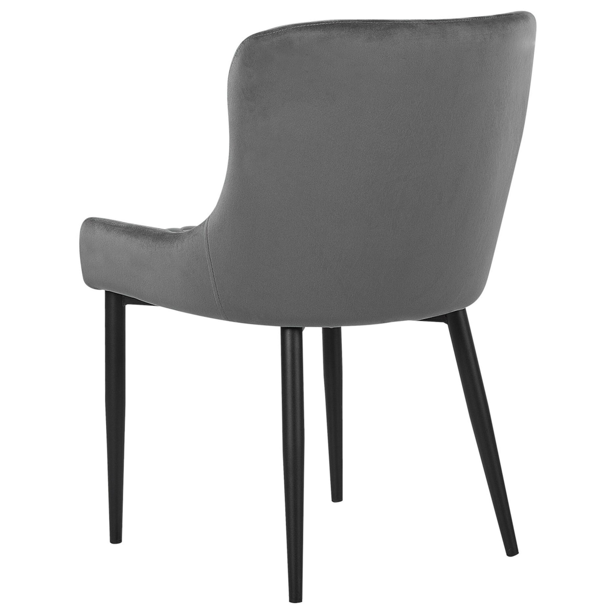 Zestaw 2 krzeseł do jadalni welurowy szary SOLANO