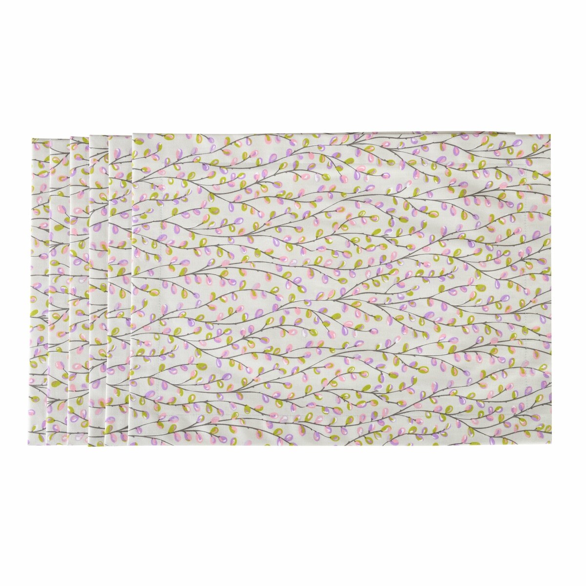 Powlekane podkładki plamoodporne Purple Catkins – komplet 6 szt.