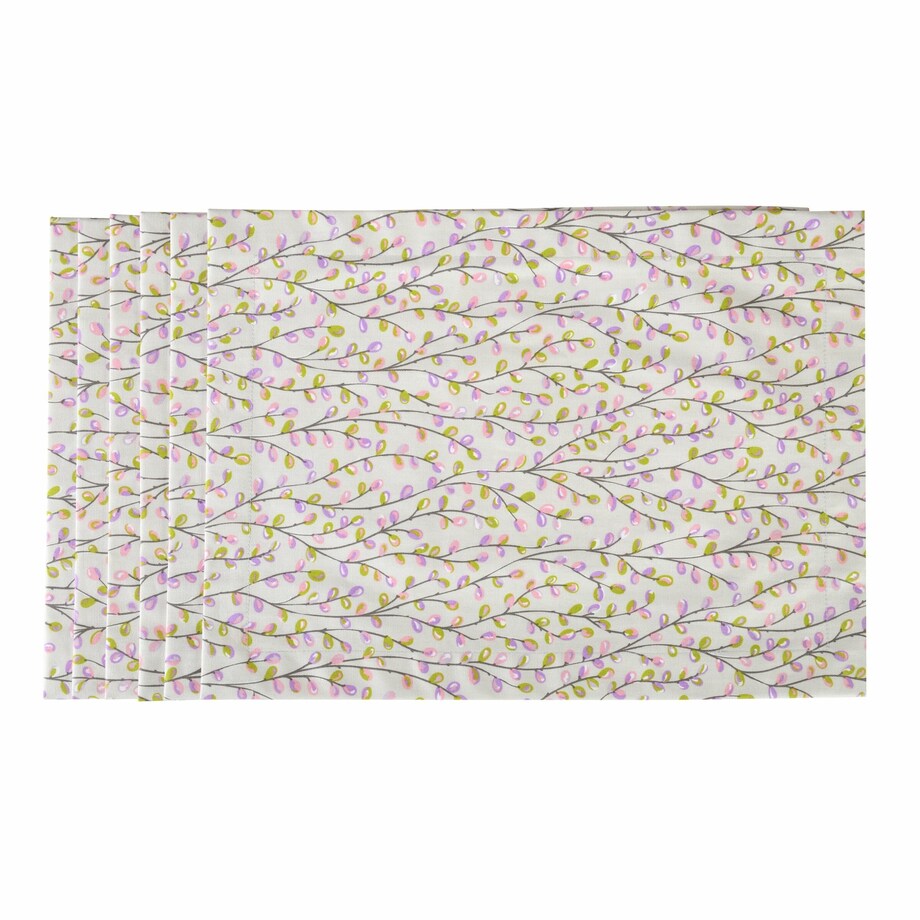 Powlekane podkładki plamoodporne Purple Catkins – komplet 6 szt.