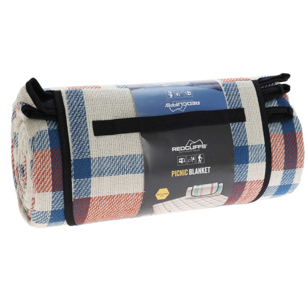 Koc piknikowy z miękkim spodem, 150 x 180 cm