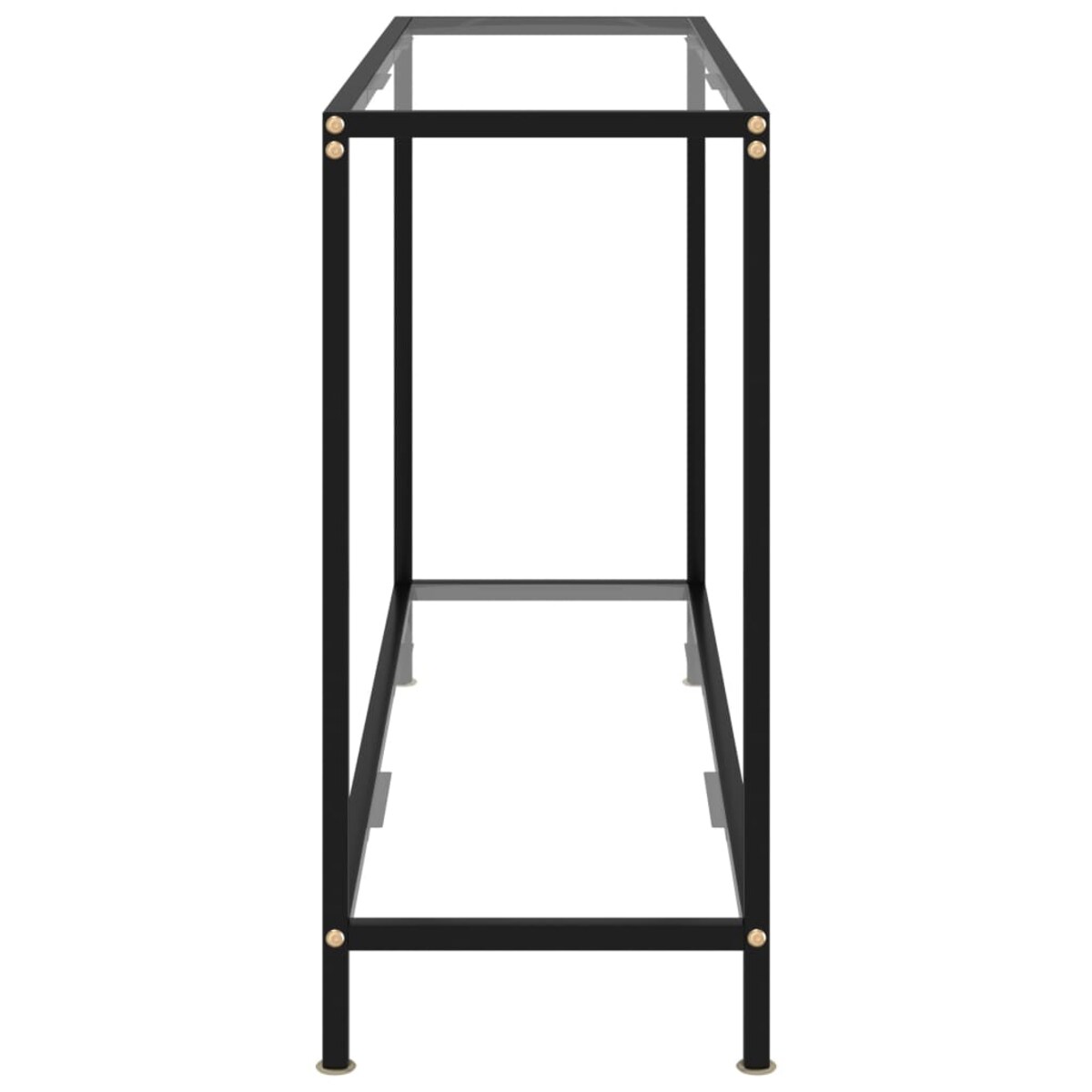 vidaXL Stolik konsolowy, przezroczysty, 120x35x75 cm, szkło hartowane
