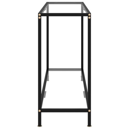 vidaXL Stolik konsolowy, przezroczysty, 120x35x75 cm, szkło hartowane