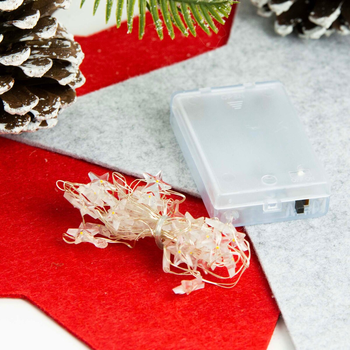 Lampki Druciki Gwiazdki 40 Led Dekoracja Na Boże Narodzenie Ciepły Biały