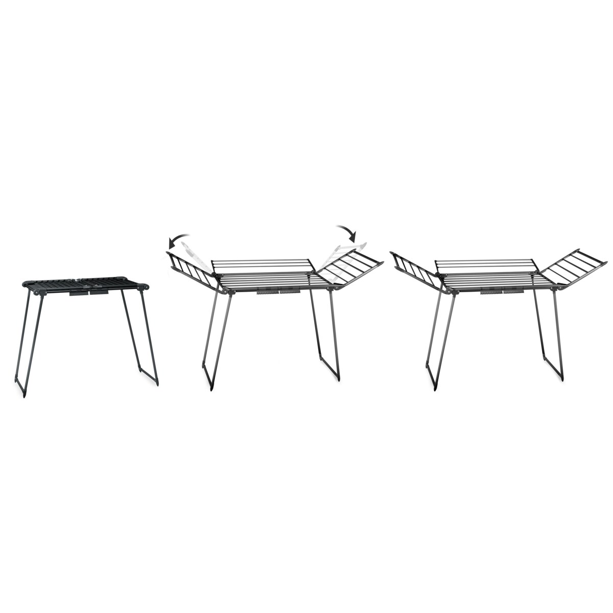 Suszarka na pranie stojąca rozkładana 22m Massido Lina czarna