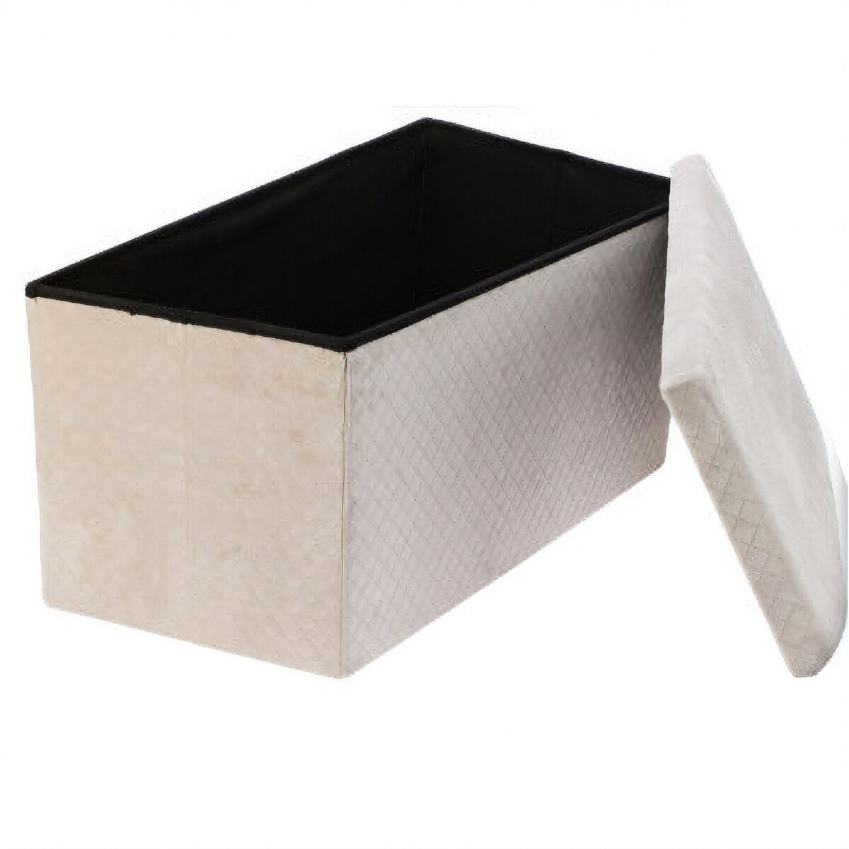 Welurowa pufa ze schowkiem MODUS, 76 x 38 x 38 cm