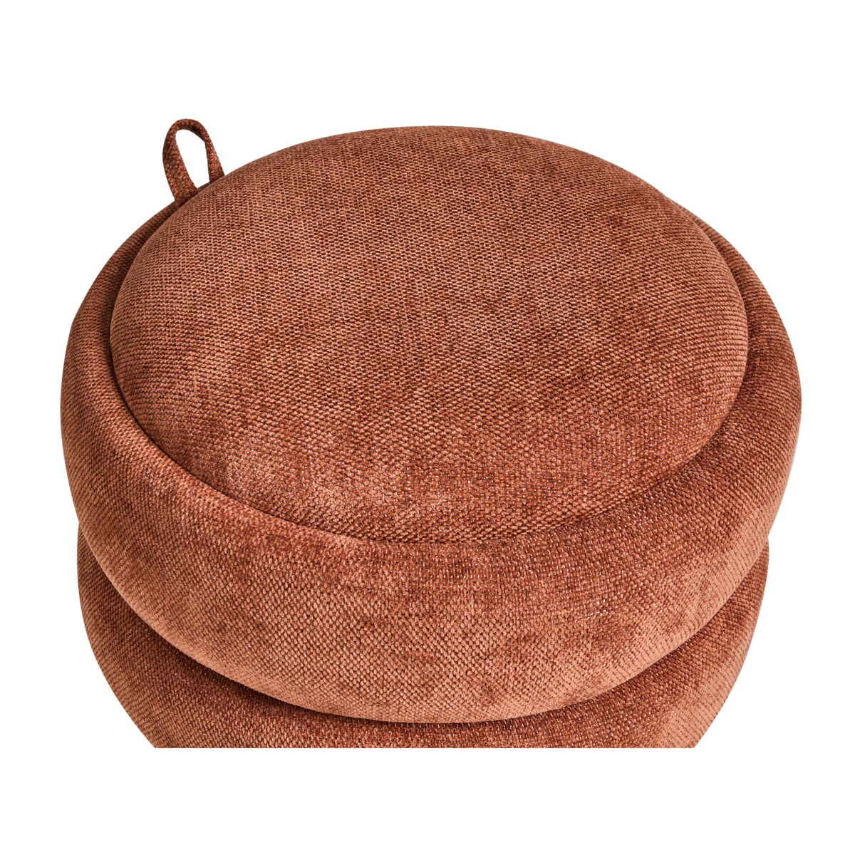 Puf ze schowkiem HAWLEY Szenil Złoty brąz 40 cm
