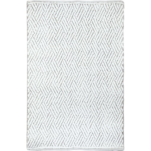 Kleine Wolke Switch Dwustronny dywanik łazienkowy ręcznie tkany 70x120 cm Macadamia beż i biały