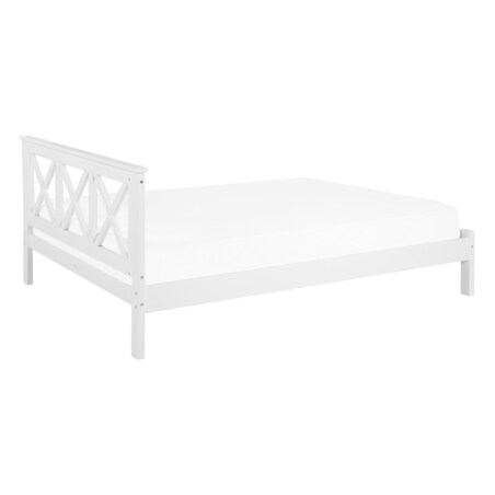 Łóżko drewniane 140 x 200 cm białe TANNAY