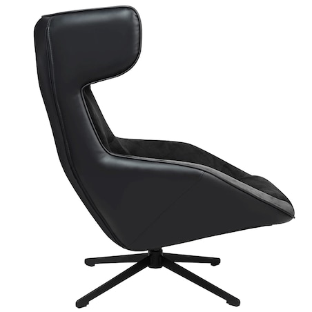 Welurowy fotel obrotowy Vita Velvet MSE011000309.41 czarny, King Home