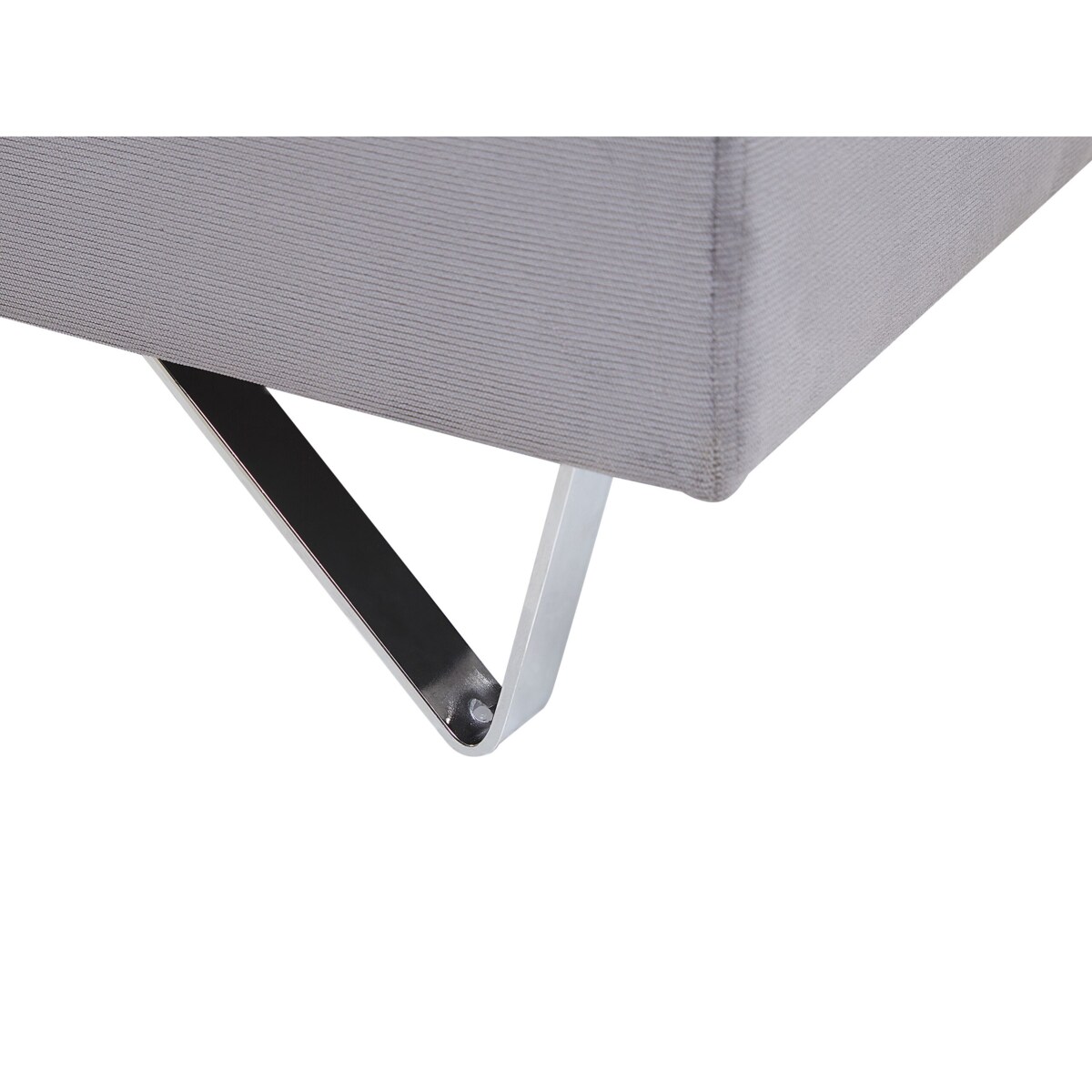 Narożnik sztruksowy lewostronny szary LUNNER