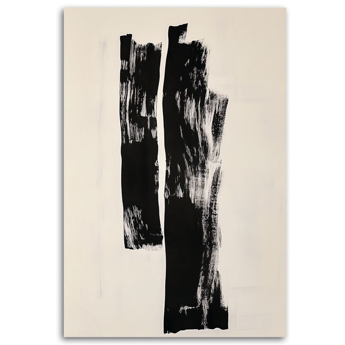 Feeby Obraz nowoczesny, Pionowe Kształty Abstrakcja Czerń 60x90