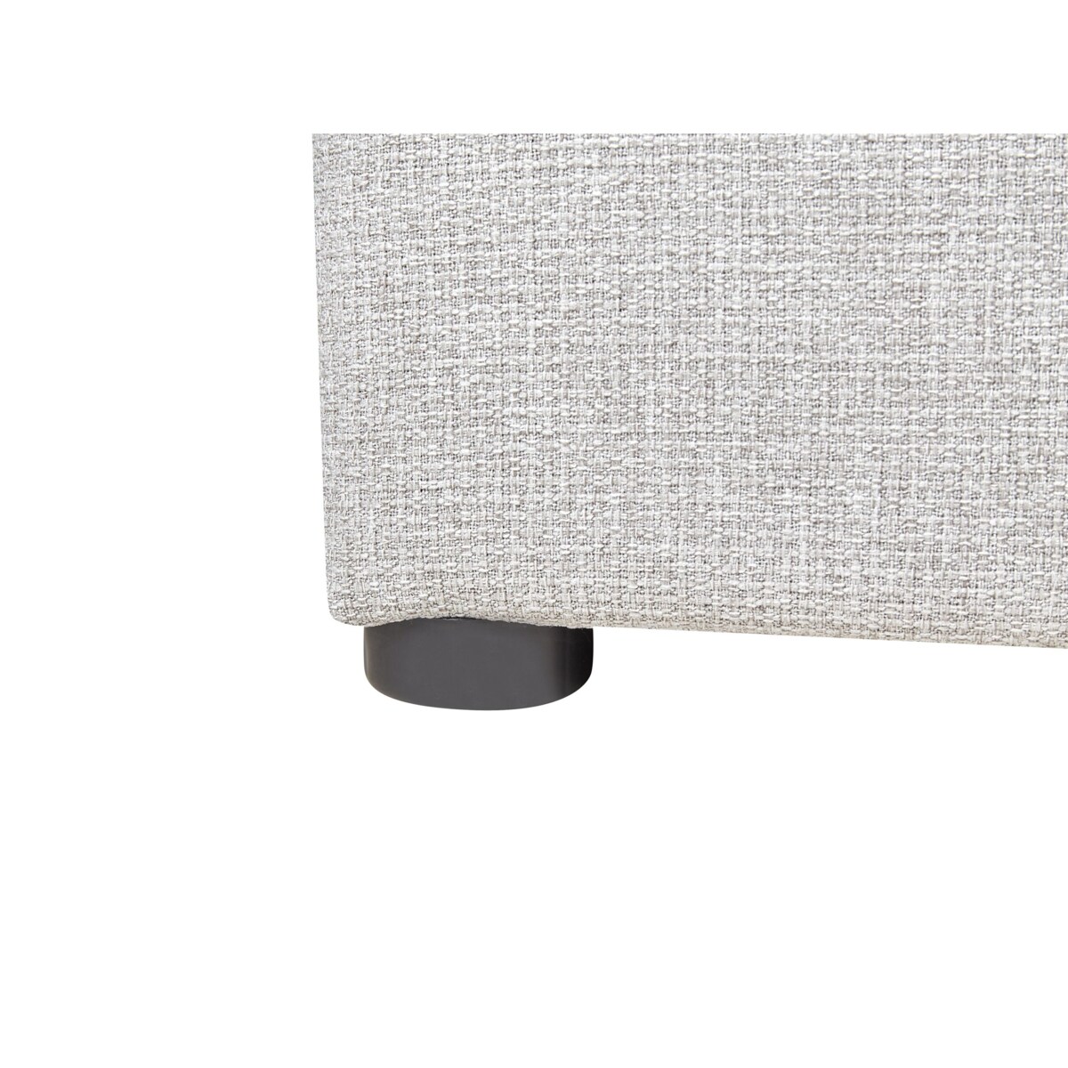 Łóżko z pojemnikiem tapicerowane 90 x 200 cm jasnoszare DINAN