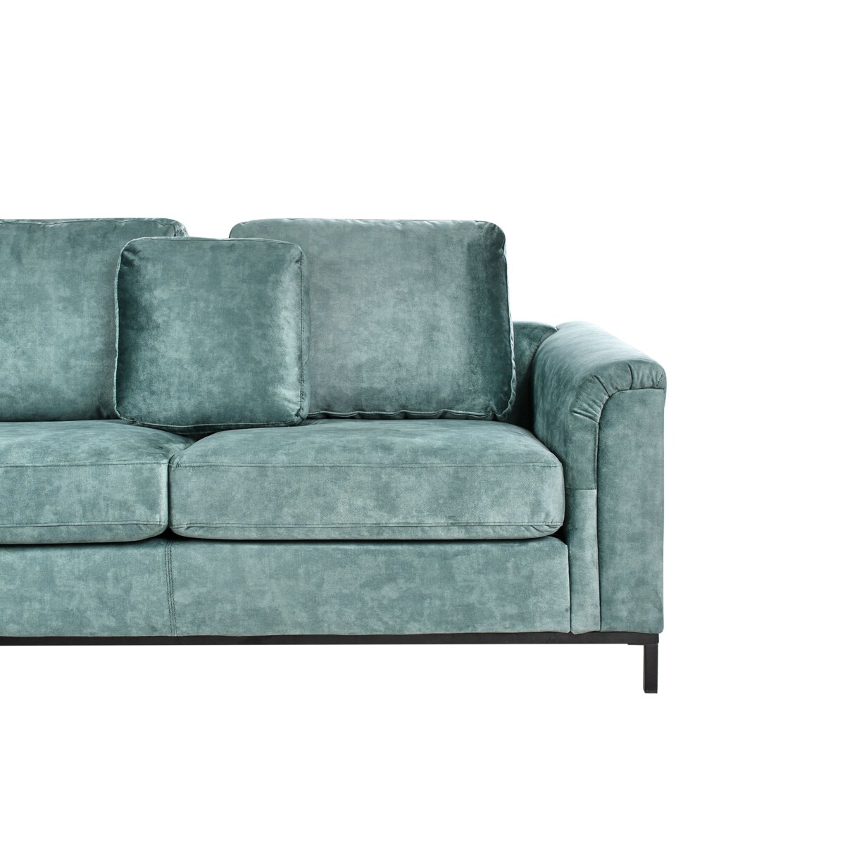 Narożnik prawostronny welurowy lazurowy OSLO