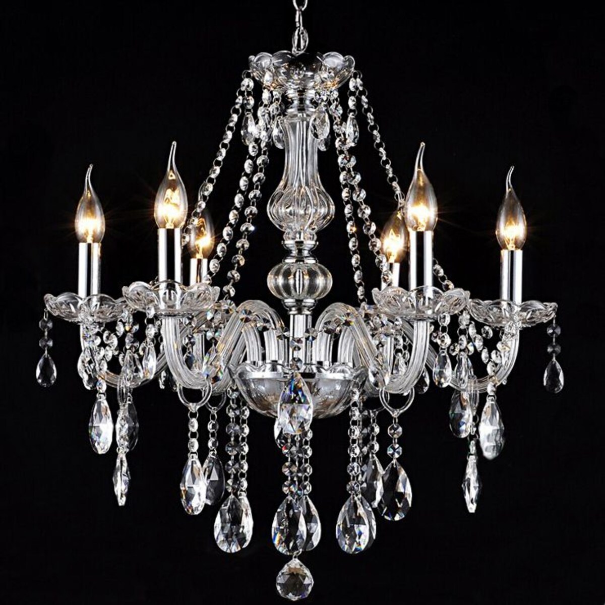 Lampa sufitowa kryształowa żyrandol 6xE14 392183