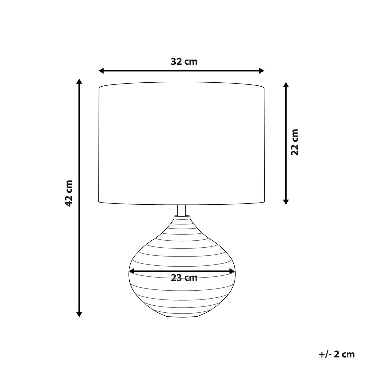Lampa stołowa KUBAN Ceramika Złoty