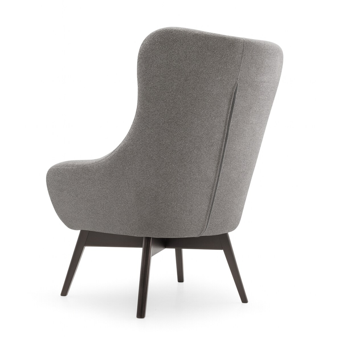 Wygodny Fotel na drewnianych nogach LISA CARO jasno-szary