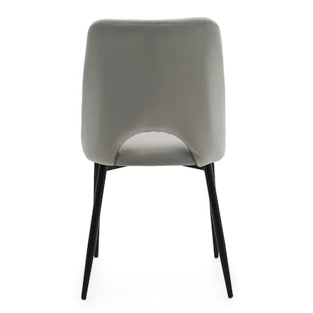 KRZESŁO TAPICEROWANE WELUROWE DO SALONU JADALNI GLAMOUR JASNOSZARE ORO