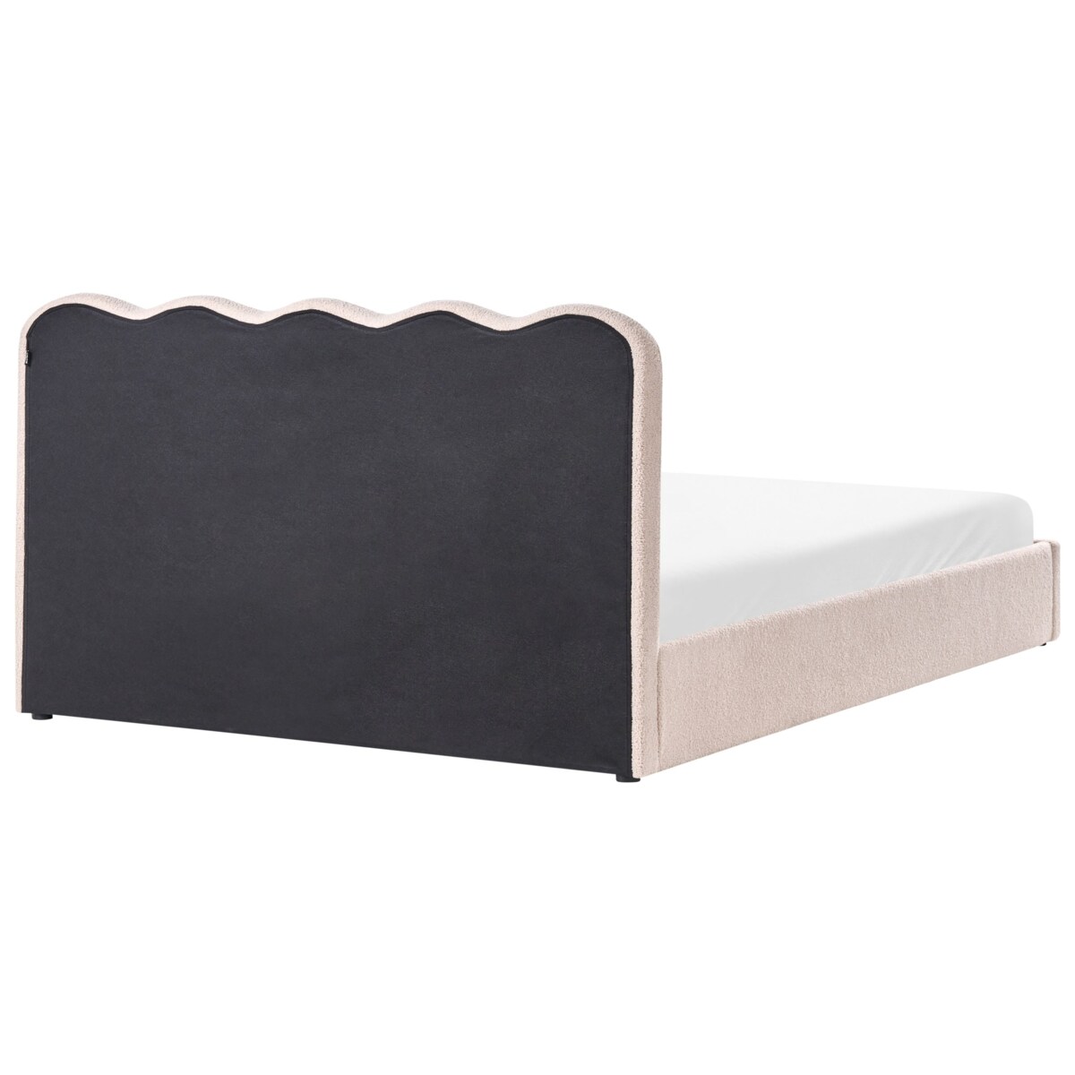 Łóżko z pojemnikiem Boucle NANTERRE 180 x 200 cm Beżowy