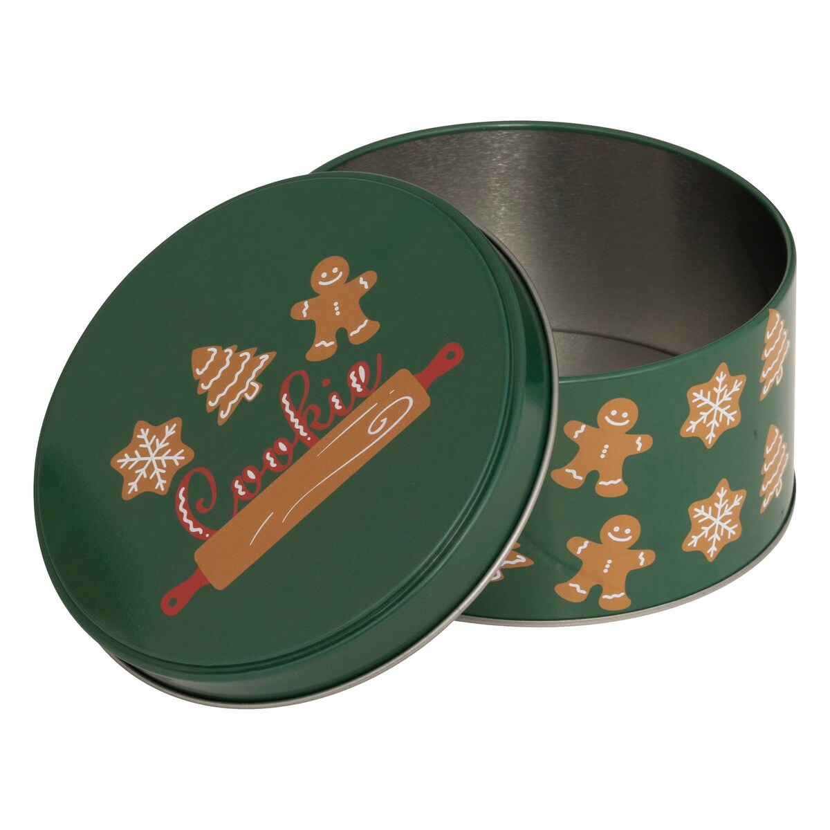 Puszka 3 szt. metalowa na ciastka świąteczne 19,5x8,6 cm POTERE zielona
