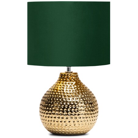 KONSIMO NIPER eleganckie lampki stołowe 2 sztuki złoto-zielony