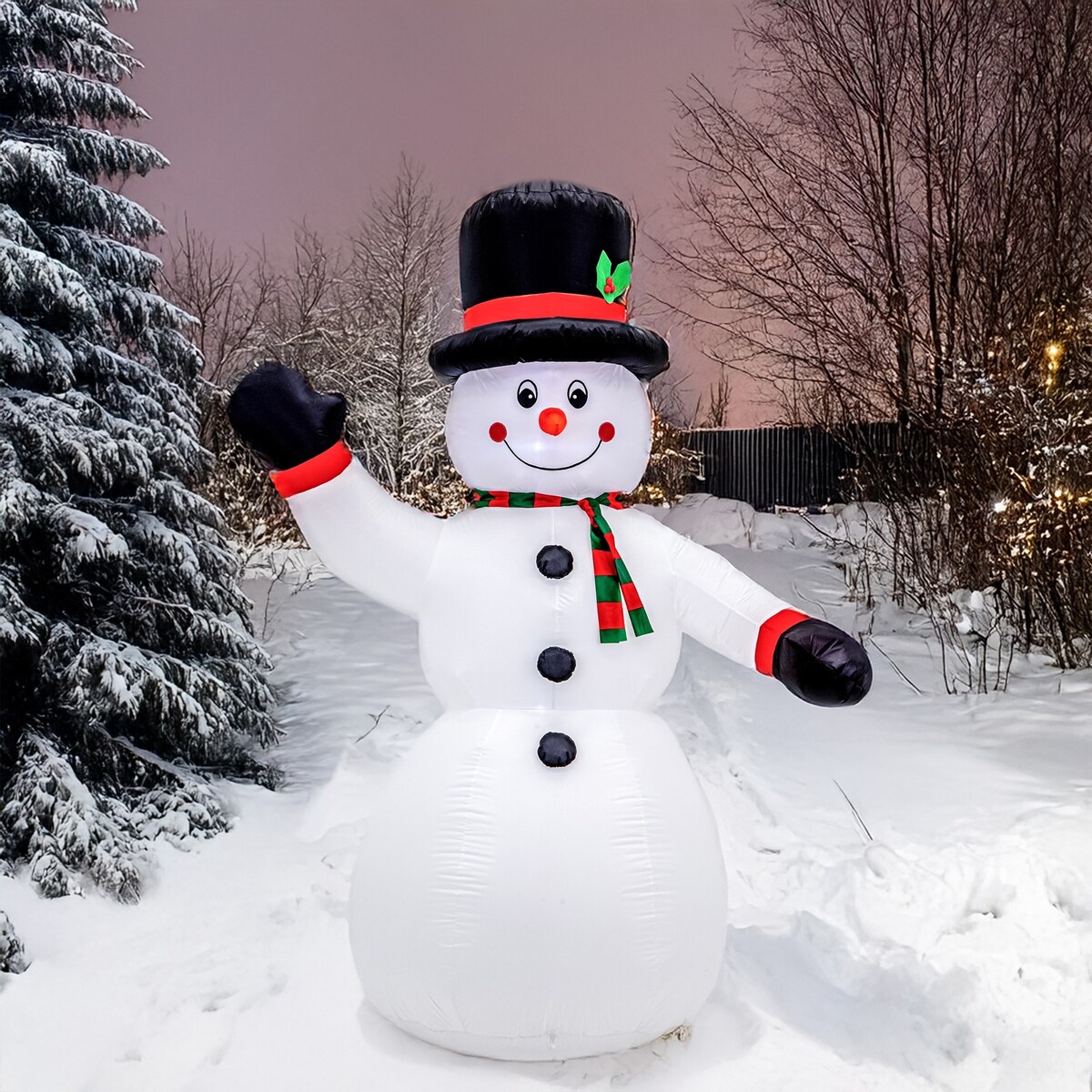 Bałwan Nadmuchiwany Świecący Duży Pompowany Led 180Cm Dmuchaniec