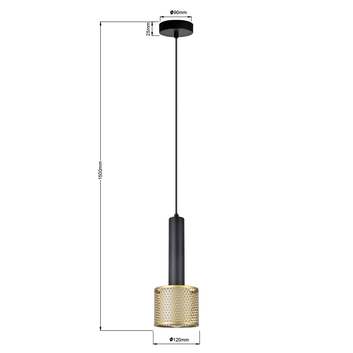 Lampa wisząca Light Prestige Amo czarny 1 x E27 1 szt.