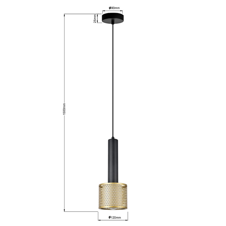 Lampa wisząca Light Prestige Amo czarny 1 x E27 1 szt.