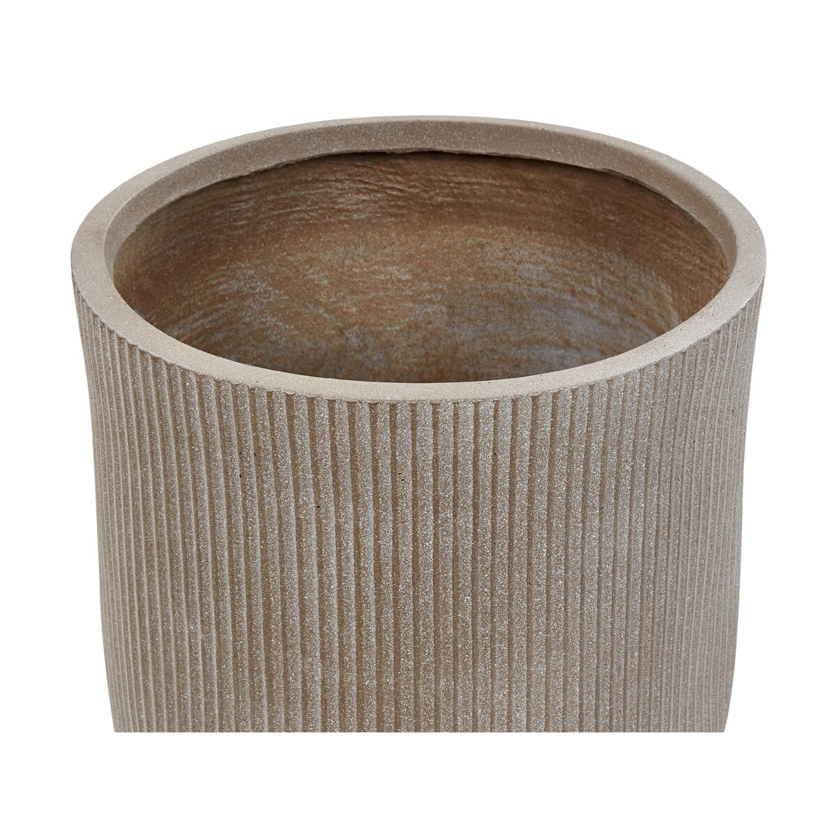 Doniczka okrągła ⌀ 37 cm beżowoszara DARIA