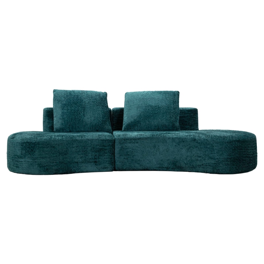 Sofa Island, kolor morski, poliester, 238 x 92 x 78 cm, styl nowoczesny, do salonu, Mauro Ferretti