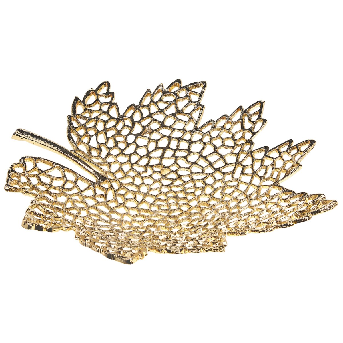 Zestaw 3 pater dekoracyjnych liść klonowy złoty PEMALI