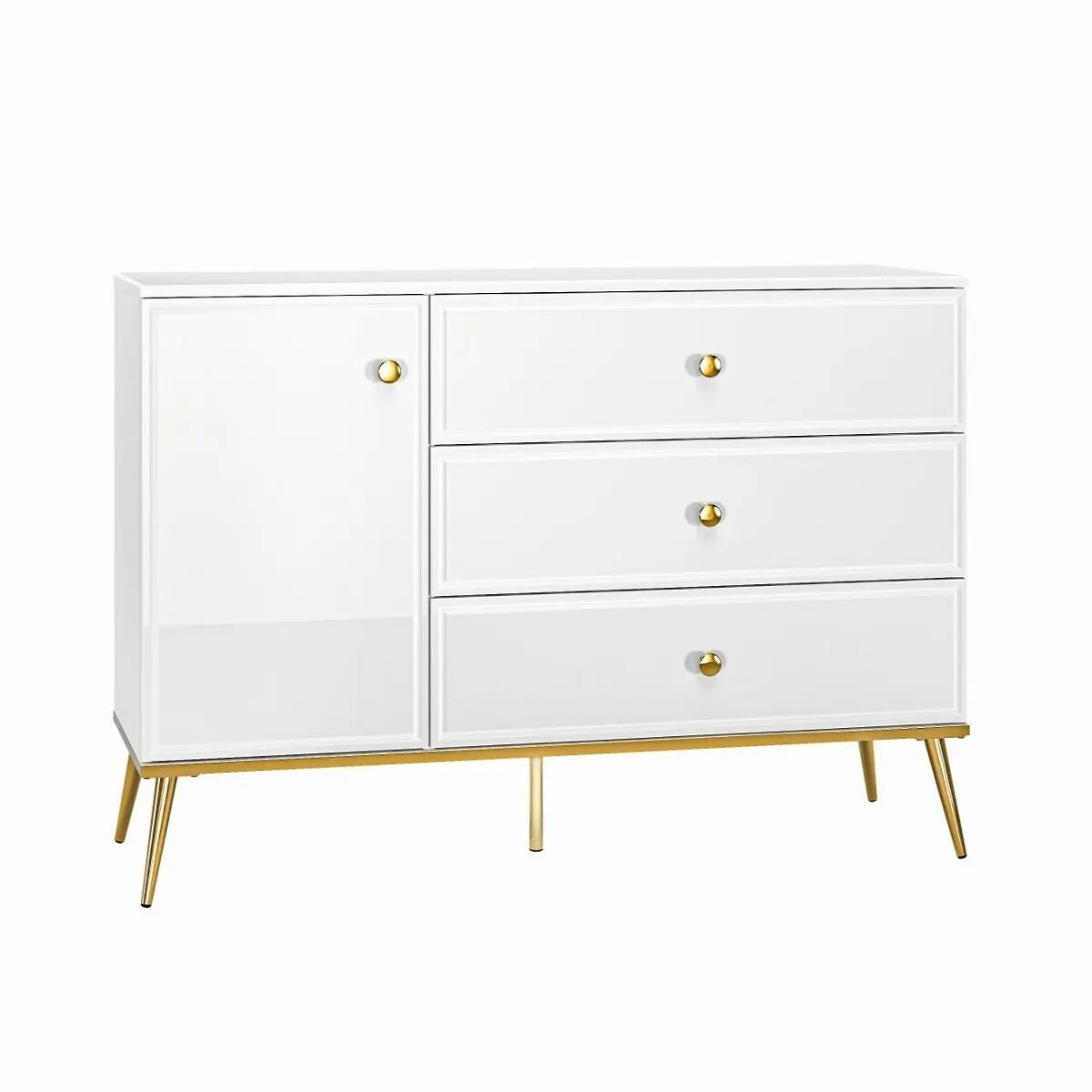 Komoda GALENA 120 1D3S biały połysk