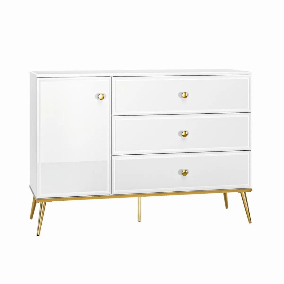 Komoda GALENA 120 1D3S biały połysk